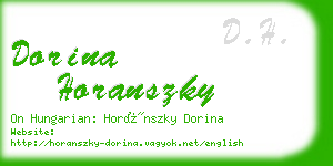 dorina horanszky business card